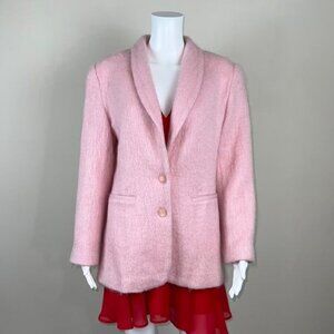 Vintage Pink Shawl Collar Blazer Jacket